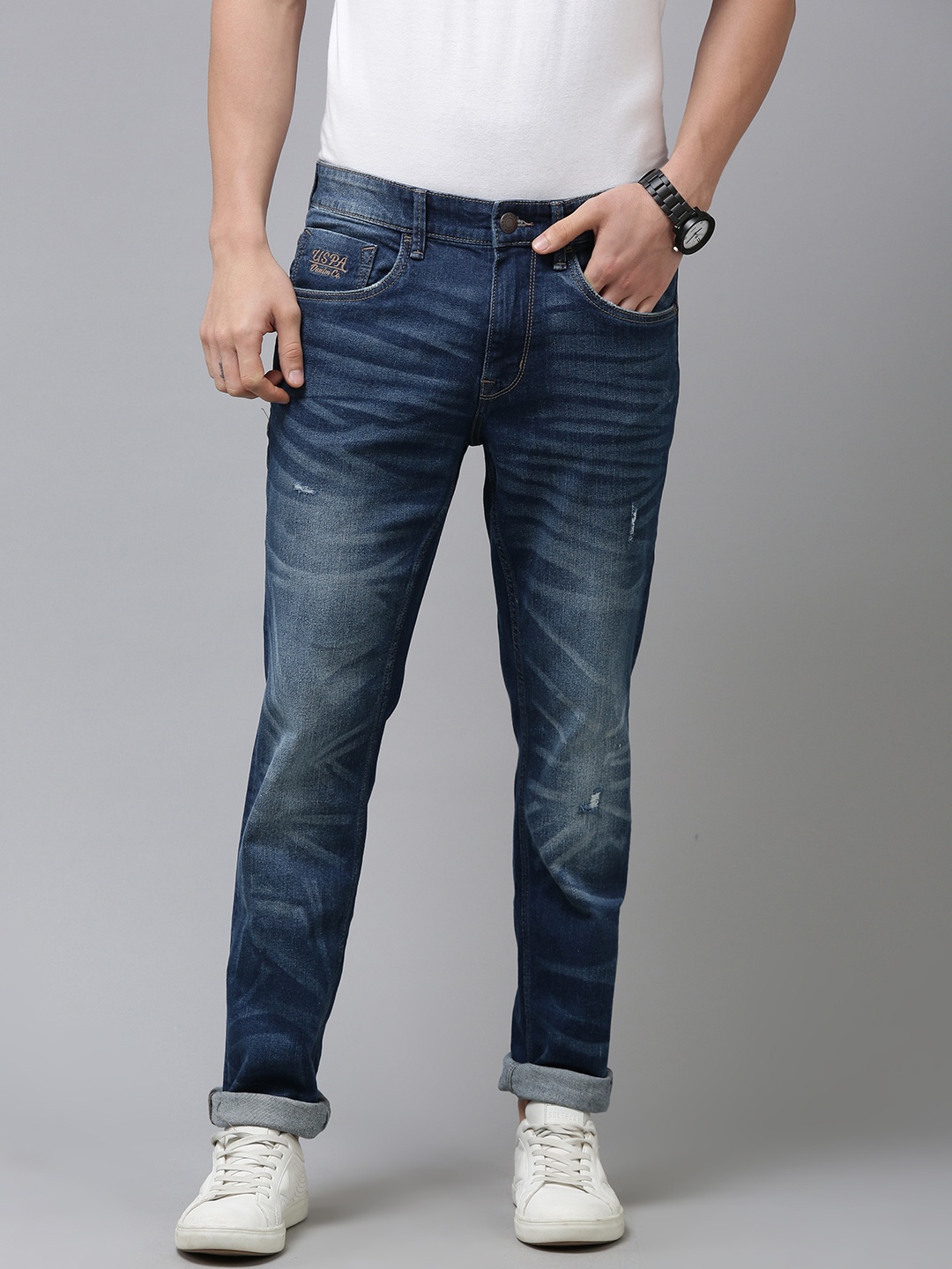 U S Polo Assn Denim Co Men Blue Brandson Slim Tapered Fit Light Fade Stretchable Jeans
U S Polo Assn Denim Co Men Blue Brandson Slim Tapered Fit Light Fade Stretchable Jeans