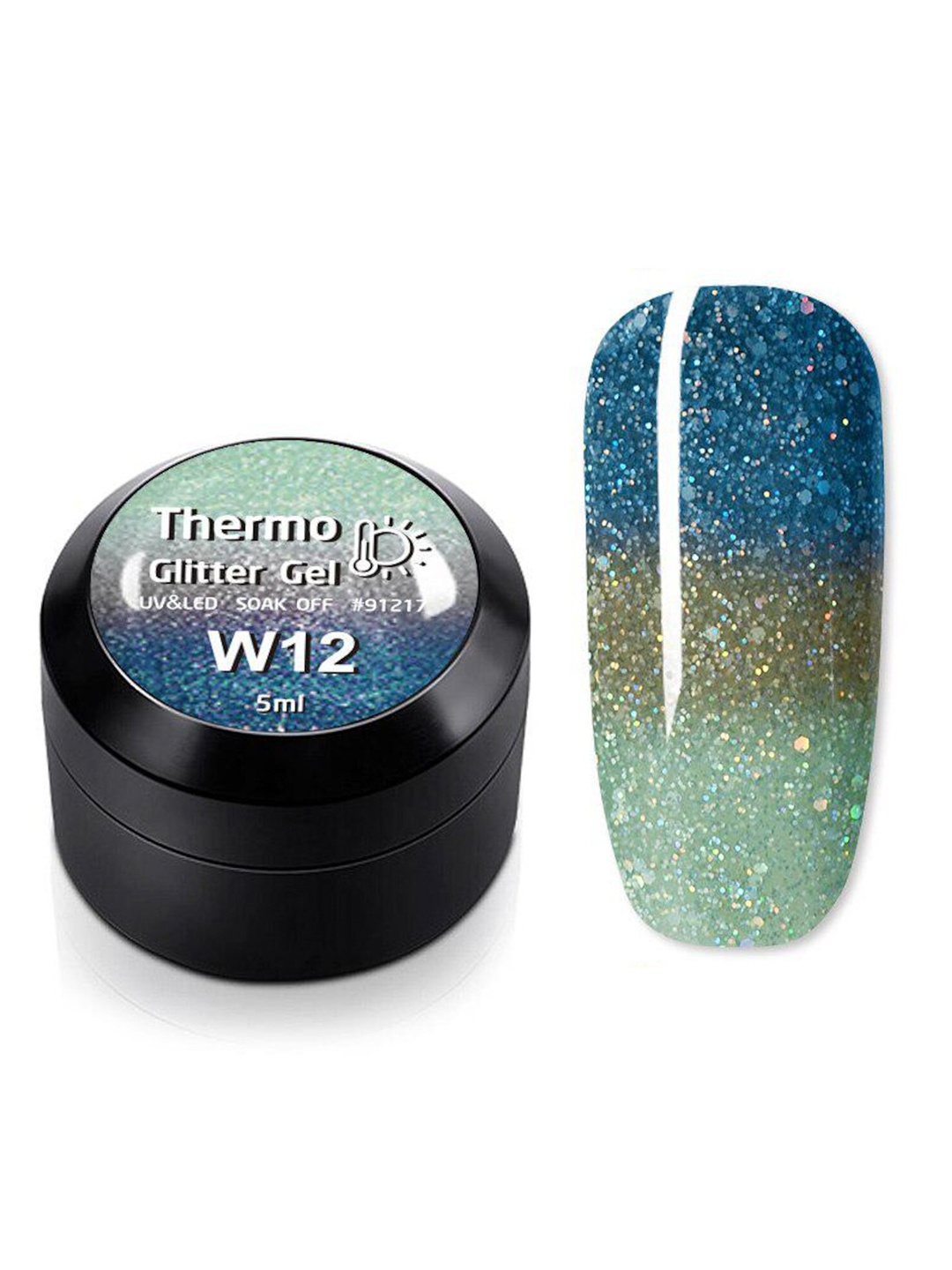 VENALISA Magic Thermal Chameleon Temperature Color Changeable UV Gel Nail Polish 5 ml - W12, Multi
VENALISA Magic Thermal Chameleon Temperature Color Changeable UV Gel Nail Polish 5 ml - W12, Multi