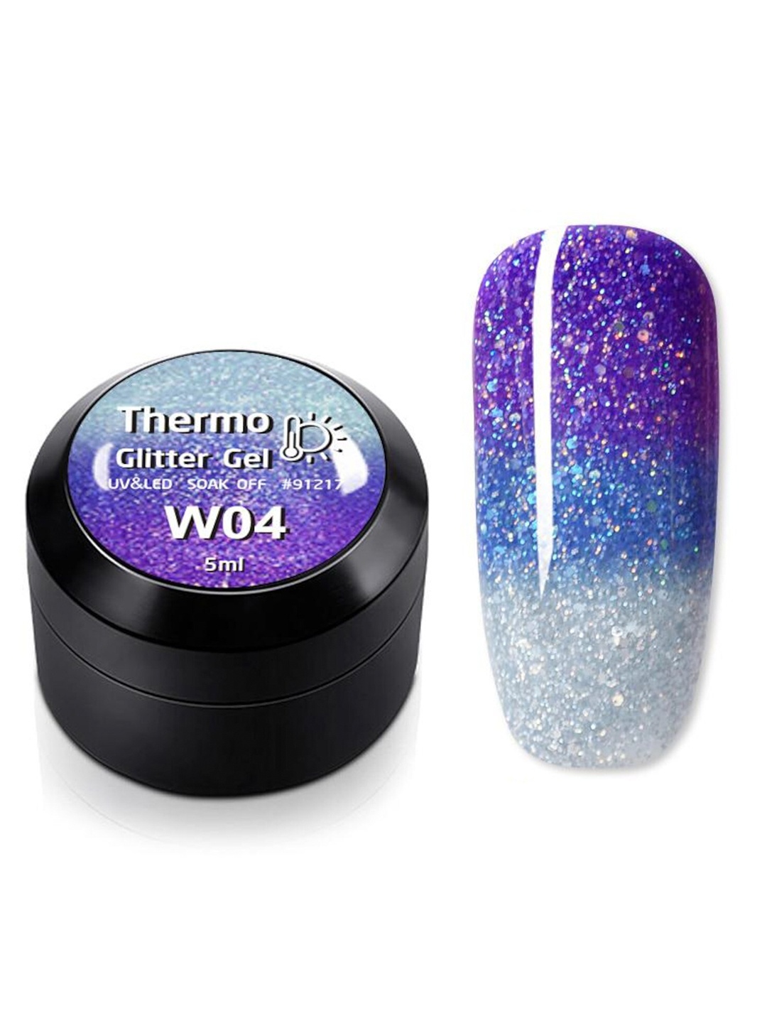VENALISA Magic Color-Changeable UV & LED Thermo Glitter Gel Nail Polish 5ml - Shade W04, Blue
VENALISA Magic Color-Changeable UV & LED Thermo Glitter Gel Nail Polish 5ml - Shade W04, Blue