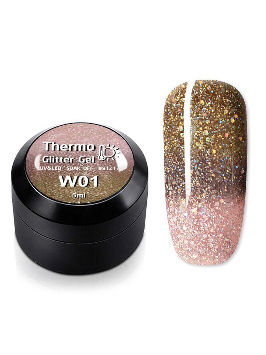 VENALISA Soak Off UV & LED Chameleon Thermo Glitter Gel Nail Polish 5 ml - Shade W01, Brown
VENALISA Soak Off UV & LED Chameleon Thermo Glitter Gel Nail Polish 5 ml - Shade W01, Brown