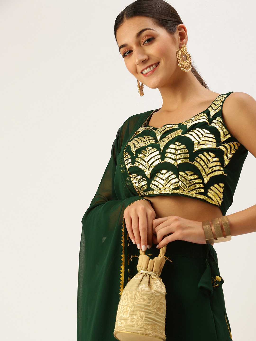 DIVASTRI Green Embroidered Semi-Stitched Lehenga & Unstitched Blouse With Dupatta
DIVASTRI Green Embroidered Semi-Stitched Lehenga & Unstitched Blouse With Dupatta