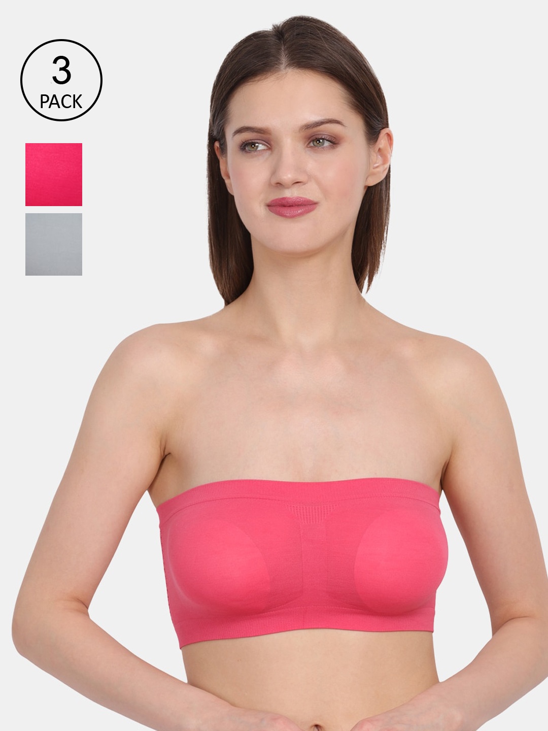 Amour Secret Coral & Pink Pack of 3 Non Padded Non Wired All Day Comfort Tube Bra
Amour Secret Coral & Pink Pack of 3 Non Padded Non Wired All Day Comfort Tube Bra