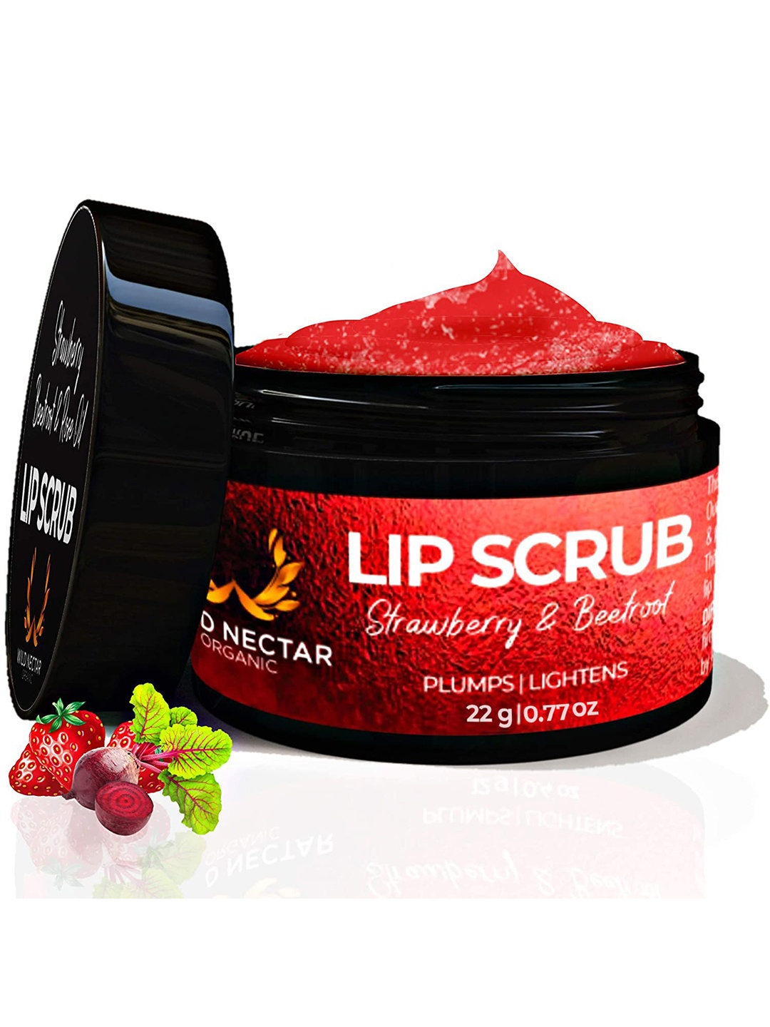 Wild Nectar Organic Lightening & Plumping Strawberry & Beetroot Lip Scrub - 22 g, Red
Wild Nectar Organic Lightening & Plumping Strawberry & Beetroot Lip Scrub - 22 g, Red
