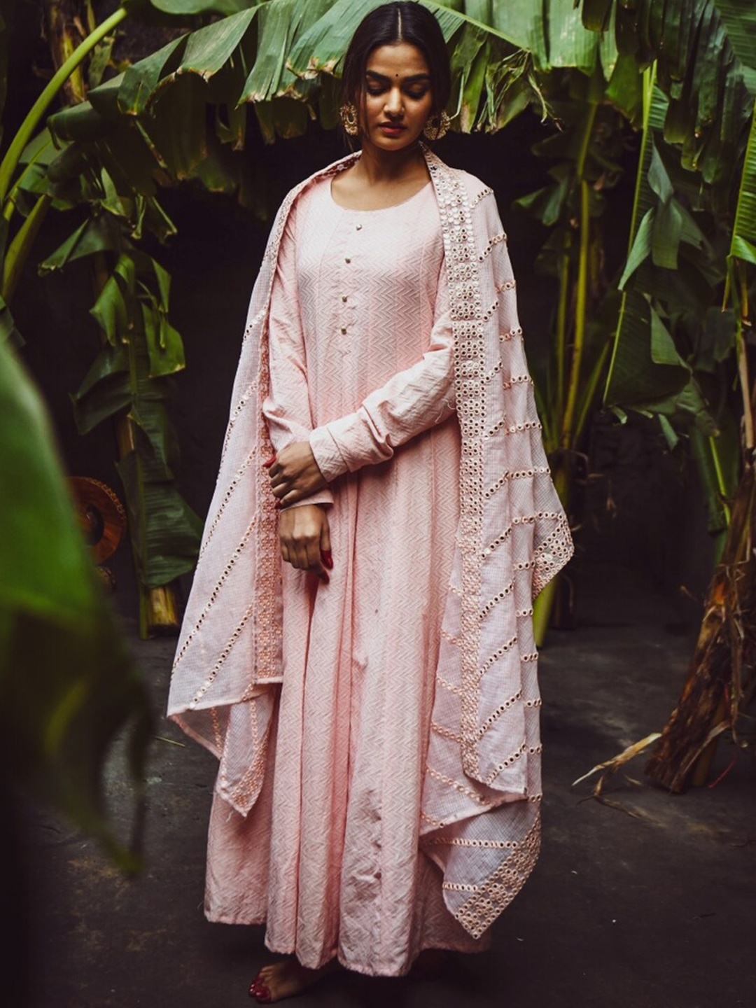 KARAJ JAIPUR Women Pink Floral Layered Pure Cotton Kurti with Trousers & With Dupatta
KARAJ JAIPUR Women Pink Floral Layered Pure Cotton Kurti with Trousers & With Dupatta