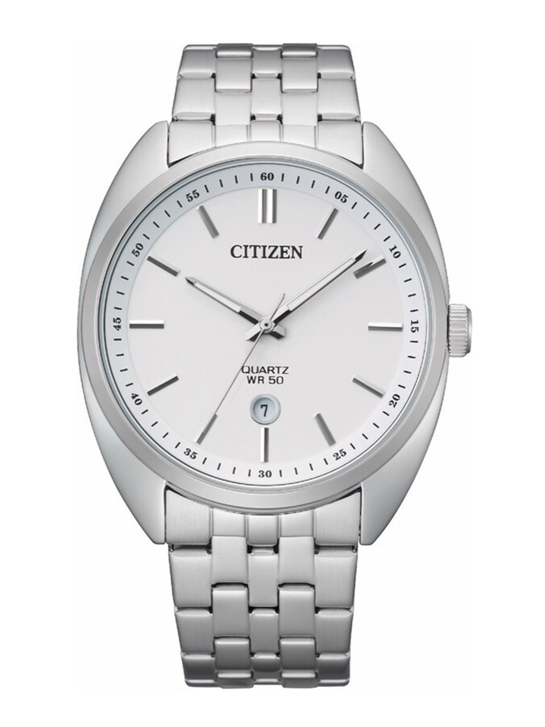 Citizen Men White Dial & Silver Toned Stainless Steel Bracelet Style Straps Analogue Watch BI5090-50A
Citizen Men White Dial & Silver Toned Stainless Steel Bracelet Style Straps Analogue Watch BI5090-50A
