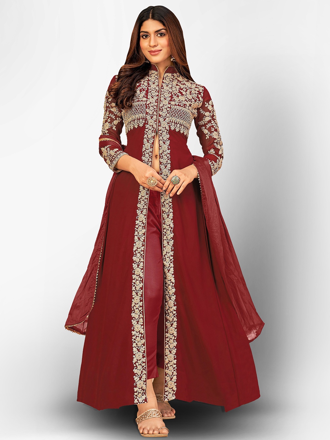Divine International Trading Co Maroon & White Embroidered Unstitched Dress Material
Divine International Trading Co Maroon & White Embroidered Unstitched Dress Material
