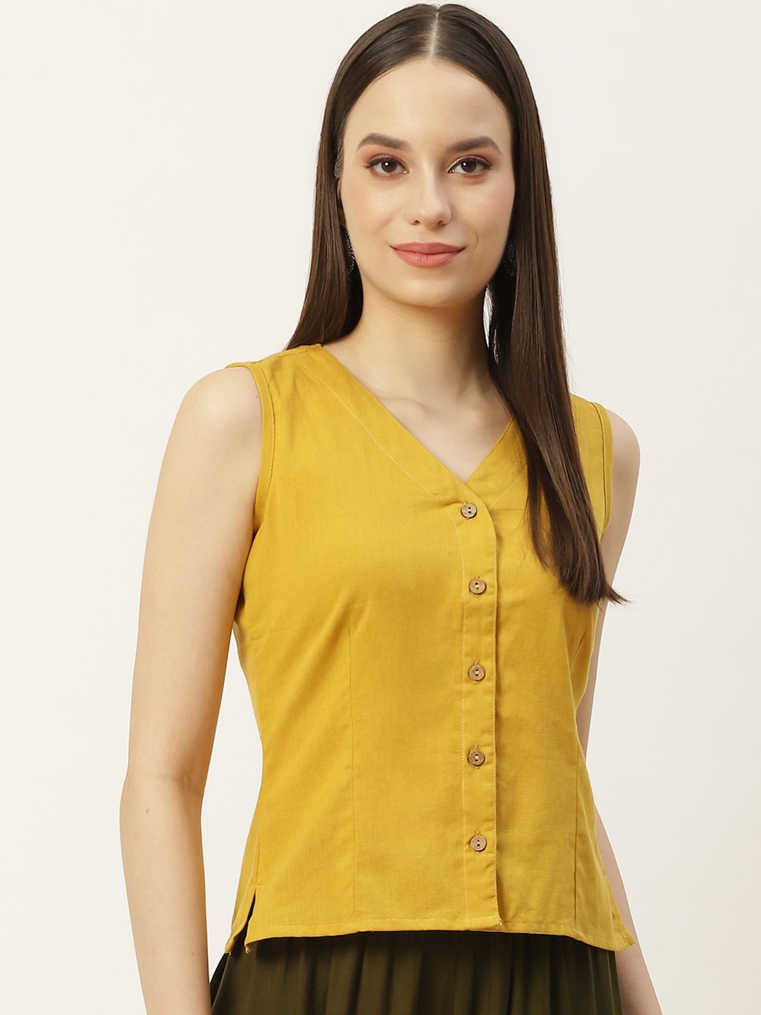 Molcha Mustard Yellow Top