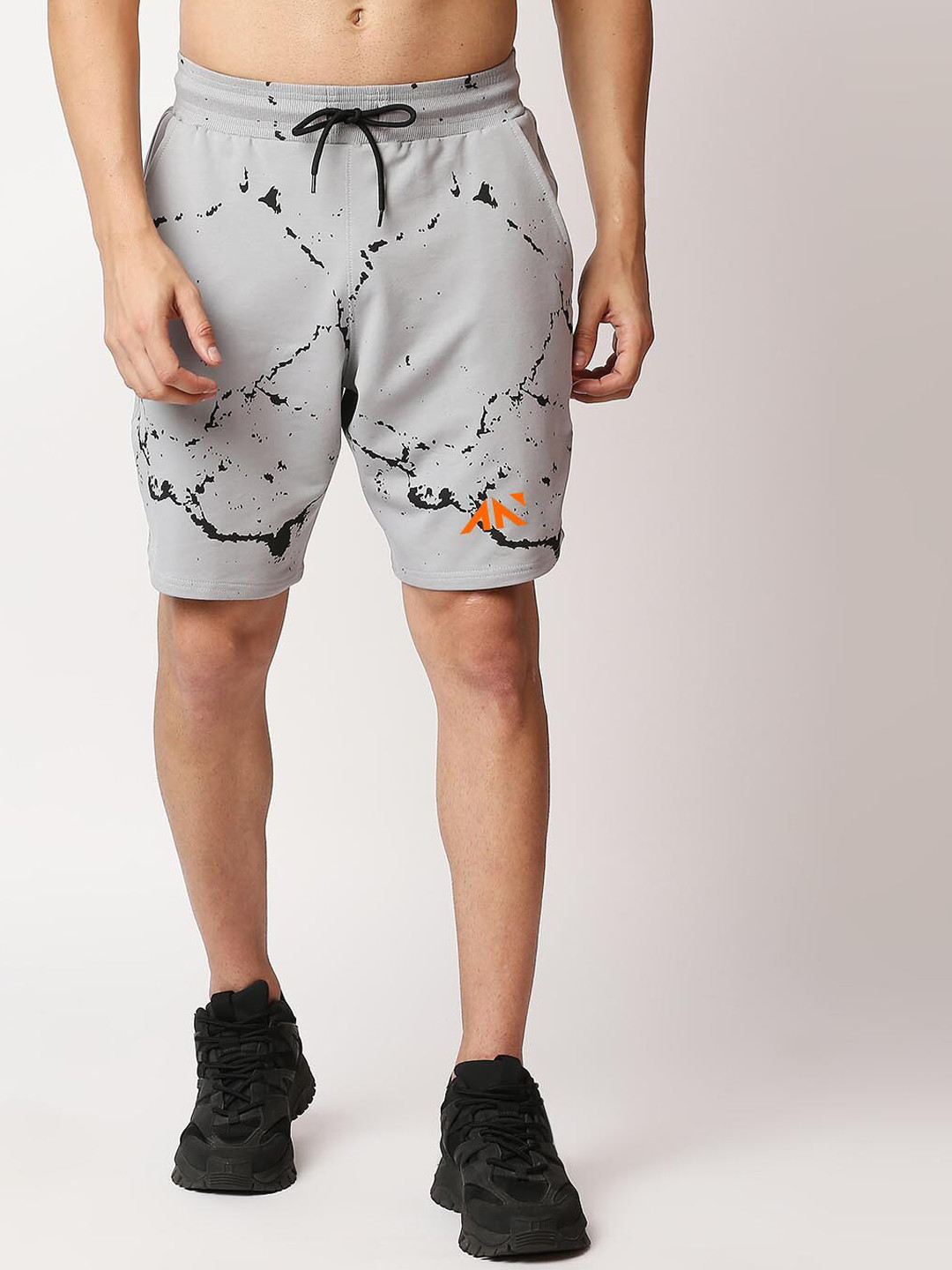 AESTHETIC NATION Men Grey Printed Training or Gym Sports Shorts with Antimicrobial Technology
AESTHETIC NATION Men Grey Printed Training or Gym Sports Shorts with Antimicrobial Technology