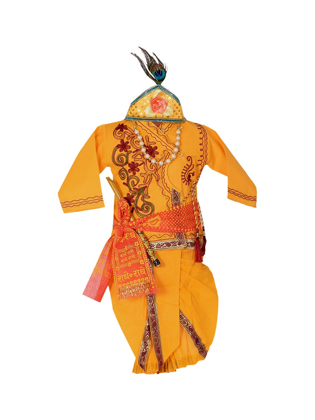 ahhaaaa Kids-Boys Yellow Floral Printed Angrakha Pure Cotton Kurta with Dhoti Pants Set
ahhaaaa Kids-Boys Yellow Floral Printed Angrakha Pure Cotton Kurta with Dhoti Pants Set