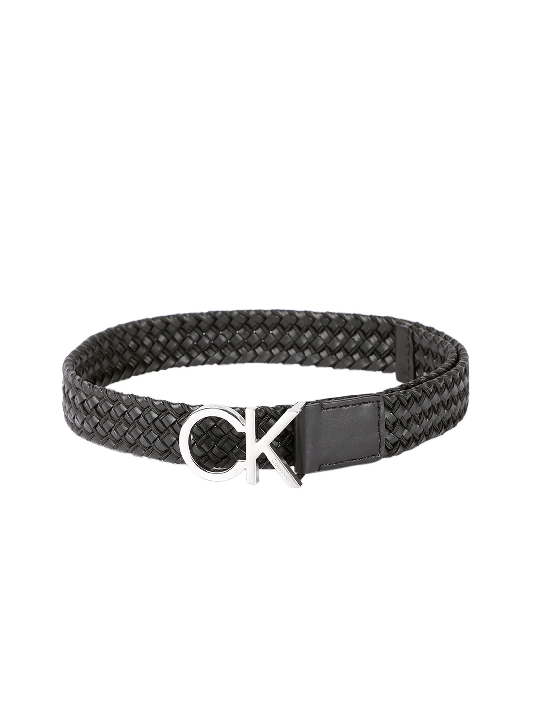 Calvin Klein Jeans Men Black Textured Leather Belt