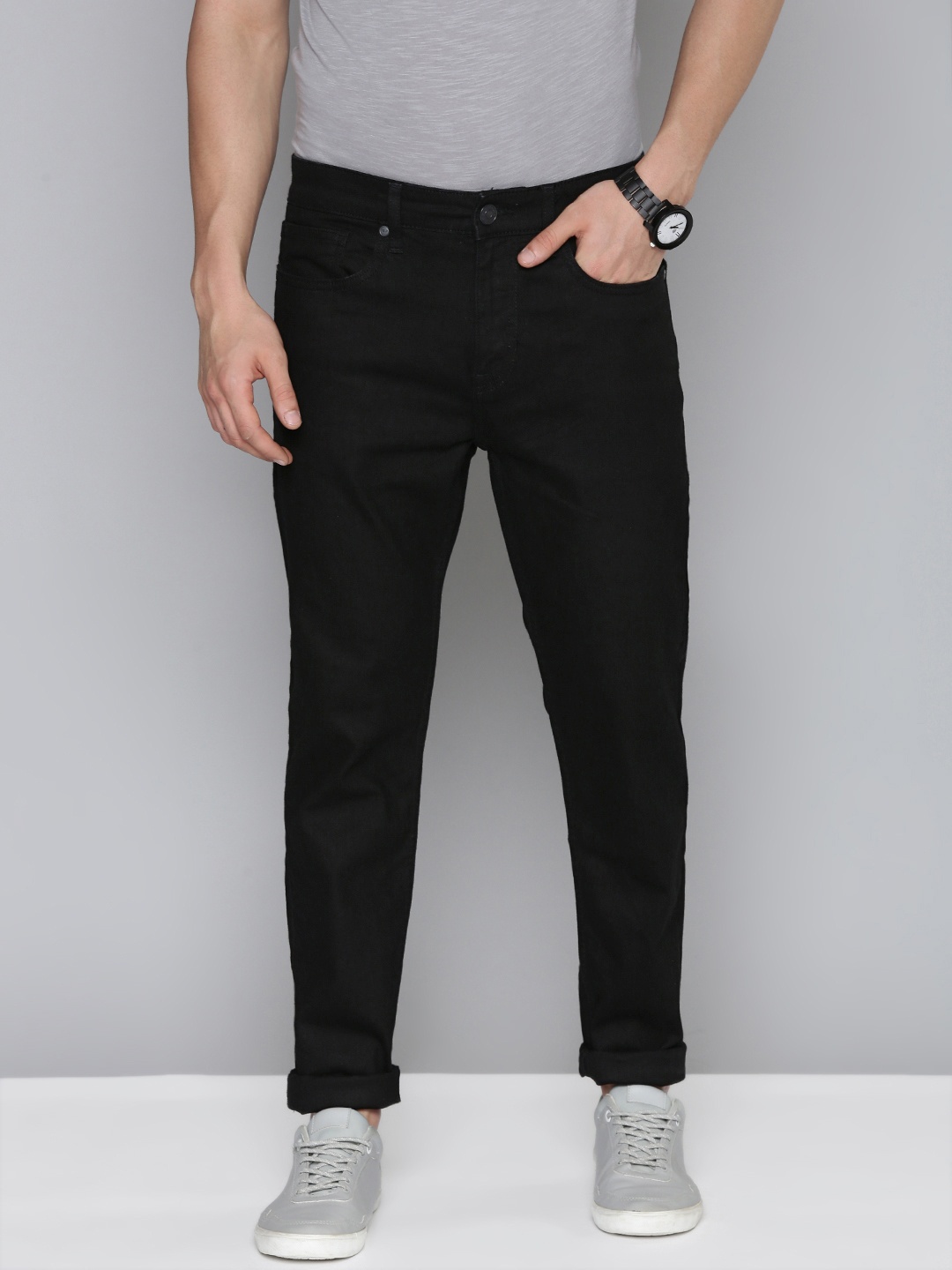 Flying Machine Men Black Slim Fit Stretchable Jeans