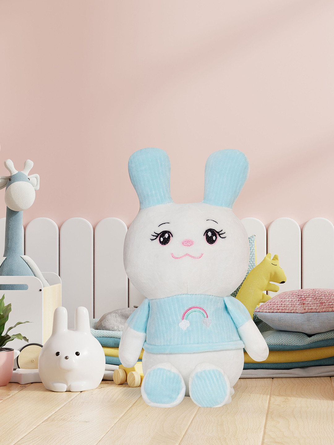 Ultra Kids White & Blue Cute Soft Rabbit Toy 
Ultra Kids White & Blue Cute Soft Rabbit Toy