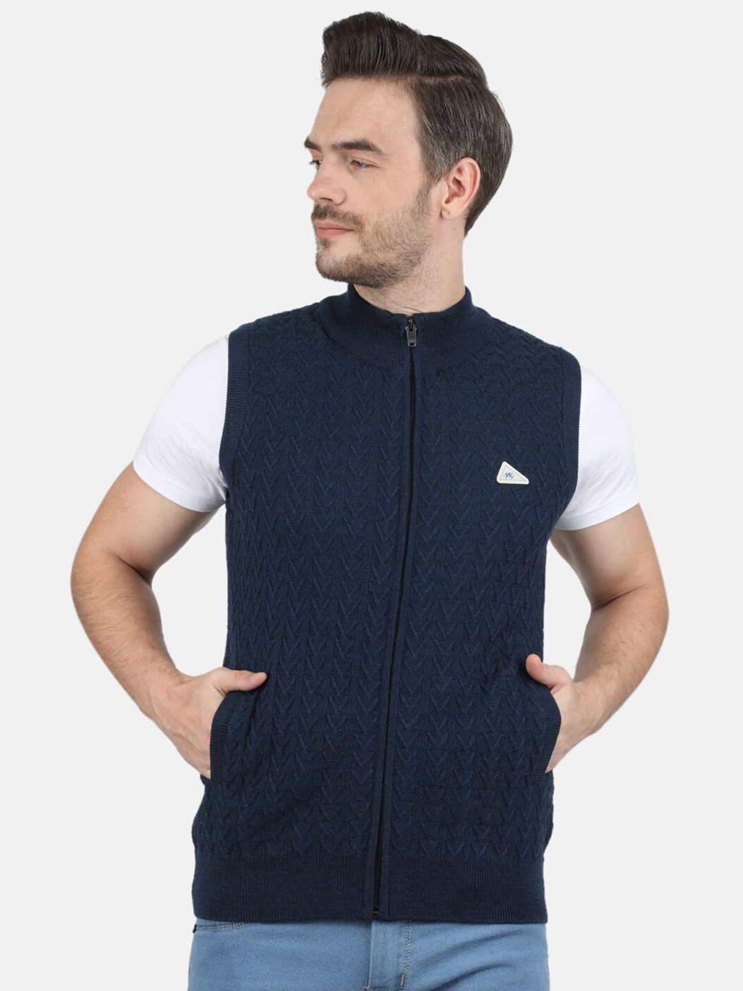 Monte Carlo Men Blue Sweater Vest