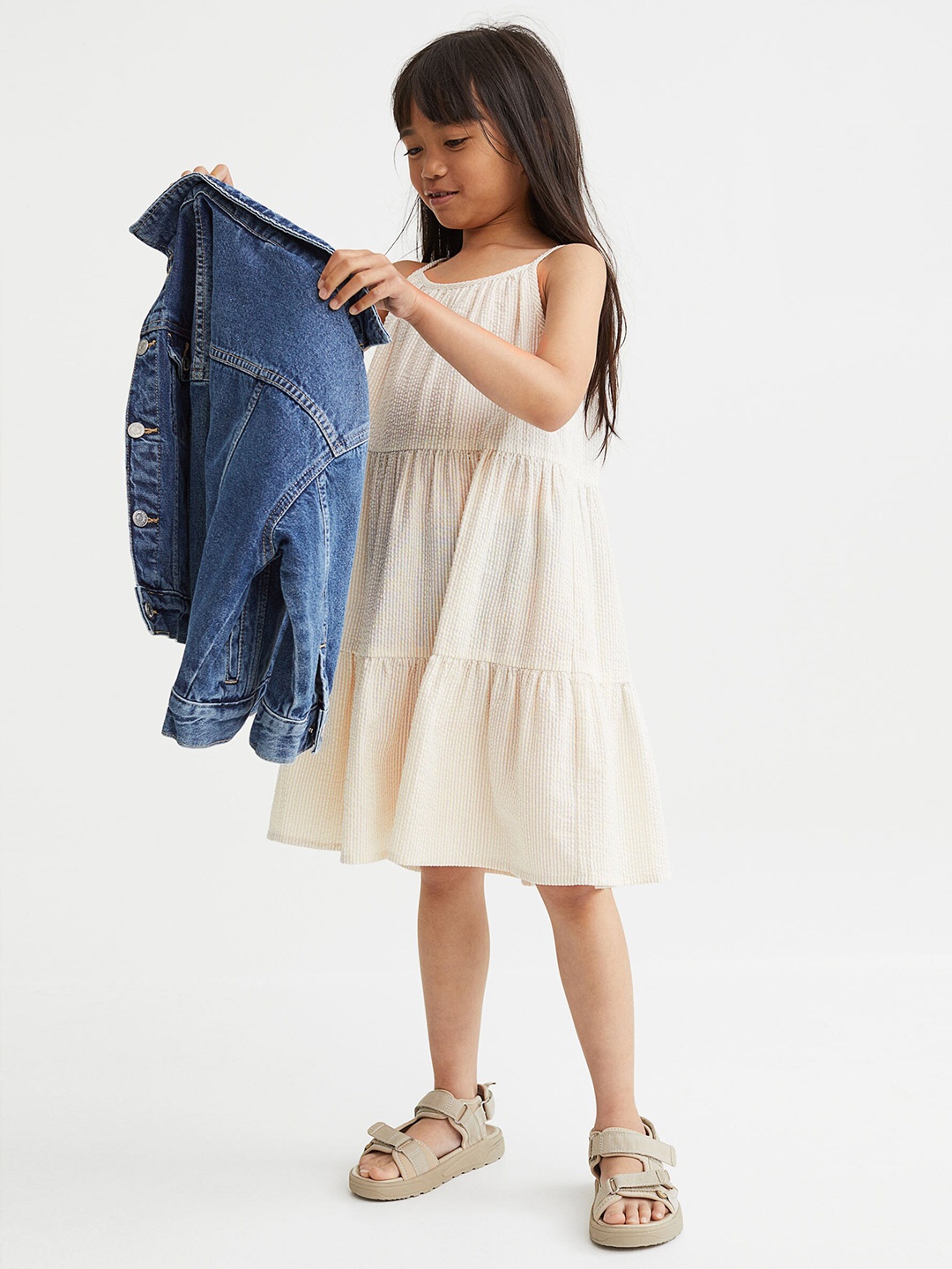 H&M Off White Sleeveless dress