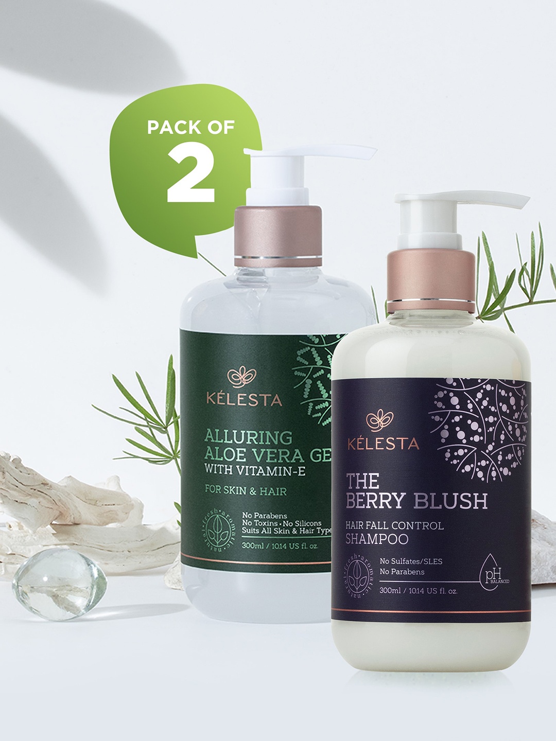 KELESTA Pack Of 2 Sulfate free Shampoo for Women & Men - Organic Aloe Vera Gel - Hair Care 300ml, Transparent
KELESTA Pack Of 2 Sulfate free Shampoo for Women & Men - Organic Aloe Vera Gel - Hair Care 300ml, Transparent