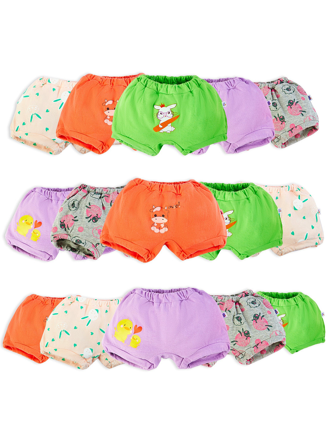 SuperBottoms Kids Set of 15 Super Soft Bloomer Sustainable Basic Briefs BAS-UND-U-BL-FF-18_24M, Multi
SuperBottoms Kids Set of 15 Super Soft Bloomer Sustainable Basic Briefs BAS-UND-U-BL-FF-18_24M, Multi