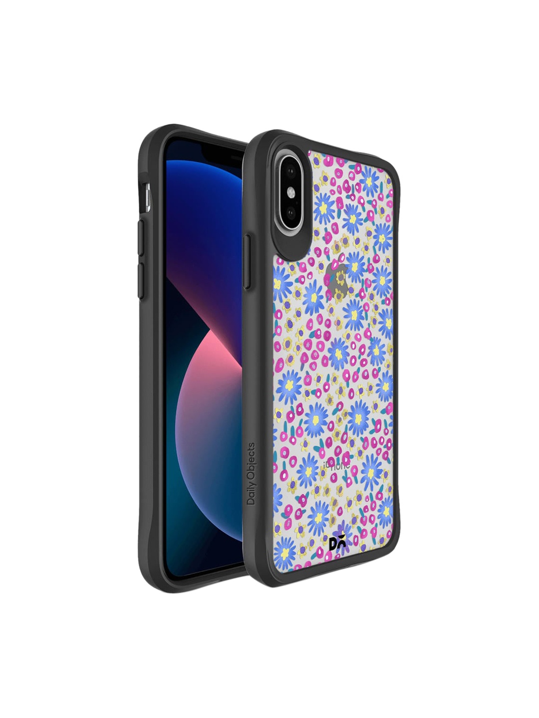 DailyObjects Pink & Blue Glittering Daisy Black Hybrid Clear iPhone XS Max Back Case
DailyObjects Pink & Blue Glittering Daisy Black Hybrid Clear iPhone XS Max Back Case