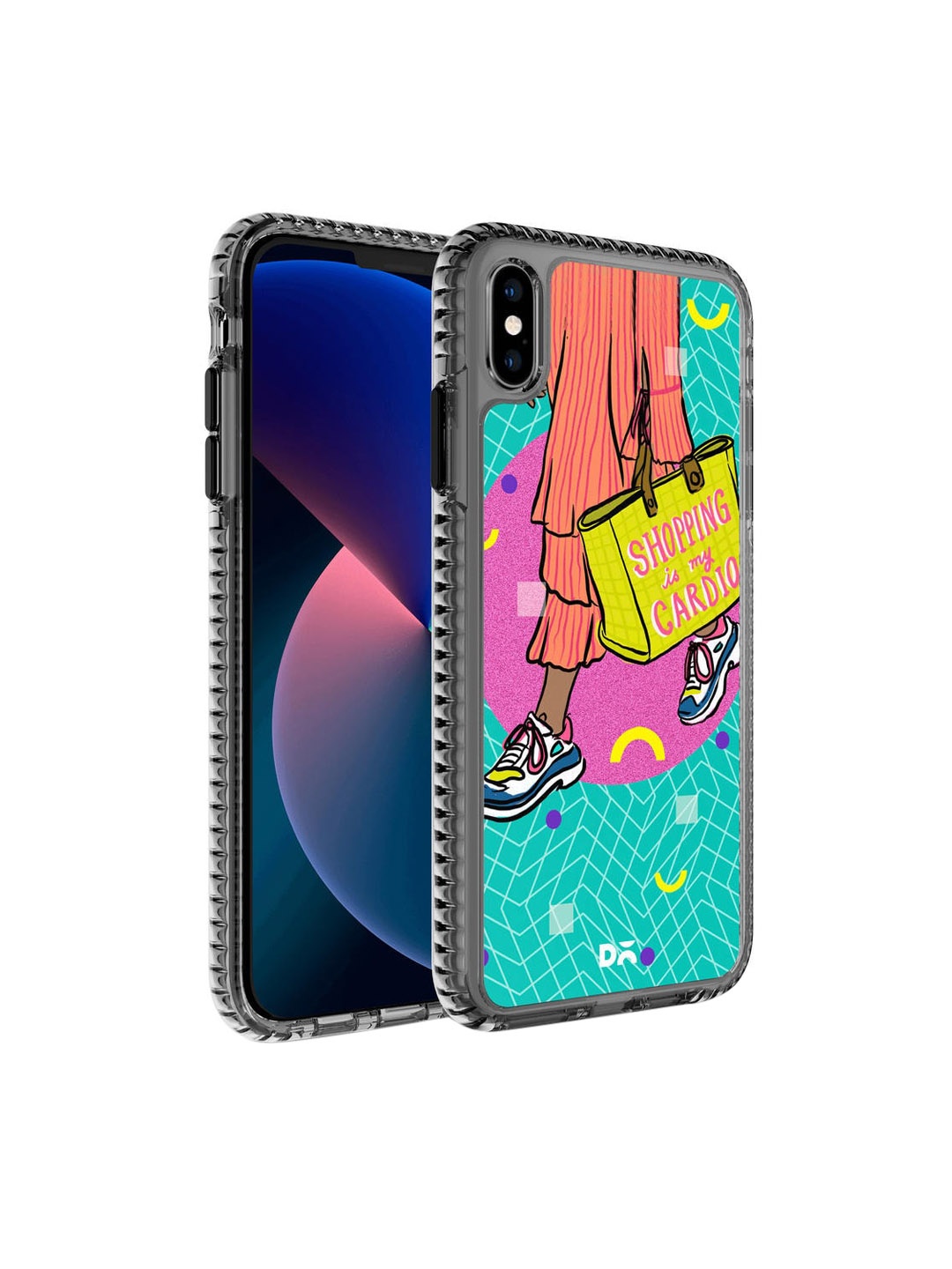 DailyObjects Turquoise Blue Printed Shopping Cardio iPhone XS Phone Case