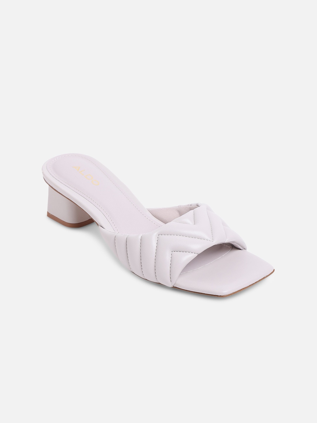 ALDO Grey Textured Block Sandals