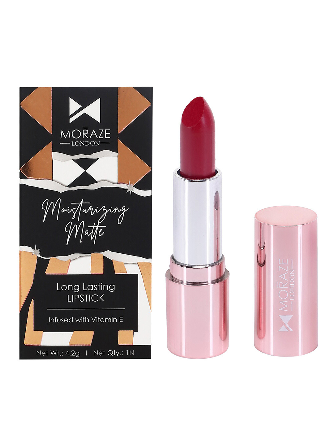 Moraze Moisturizing Matte Vegan Long-Lasting Lipstick with Vitamin E 4.2g- See You Noneday, Red
Moraze Moisturizing Matte Vegan Long-Lasting Lipstick with Vitamin E 4.2g- See You Noneday, Red