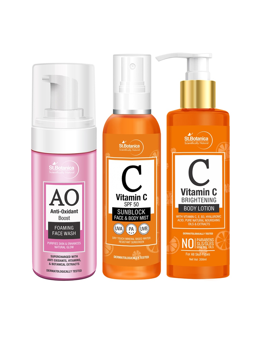 St.Botanica Unisex Orange Facial Kit