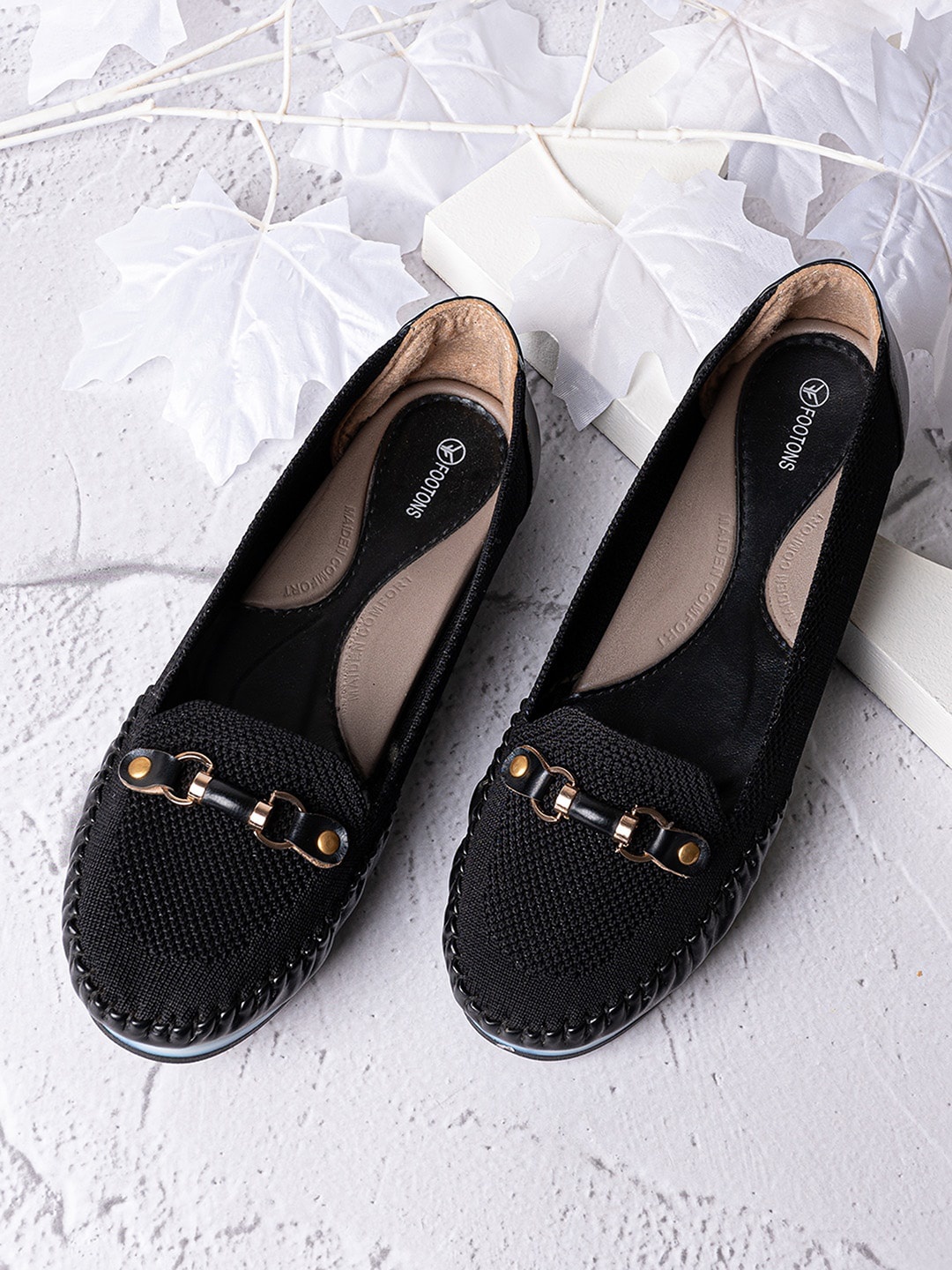 FOOTONS Women Black Flats