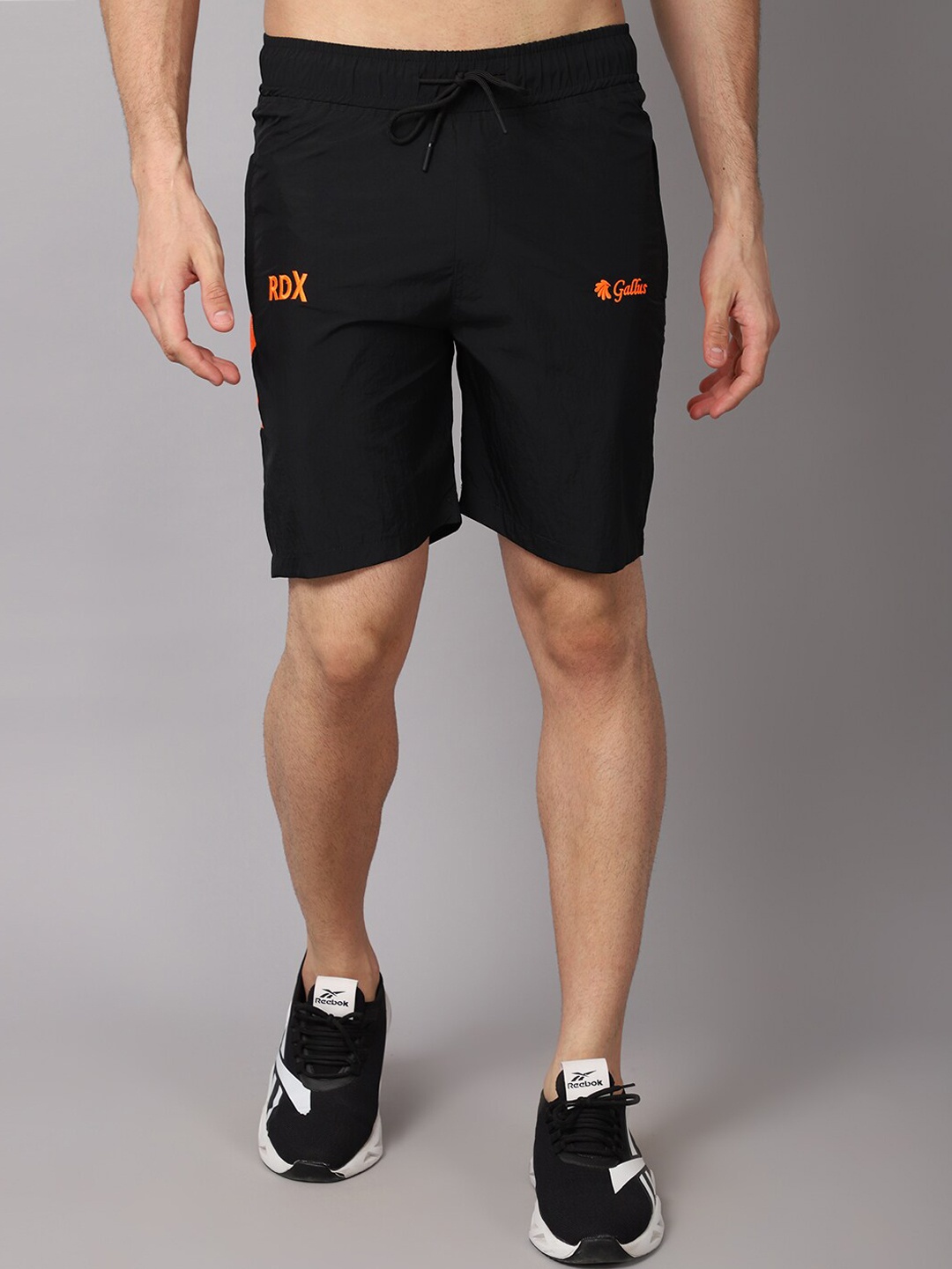 Gallus Men Black Training or Gym Sports Shorts