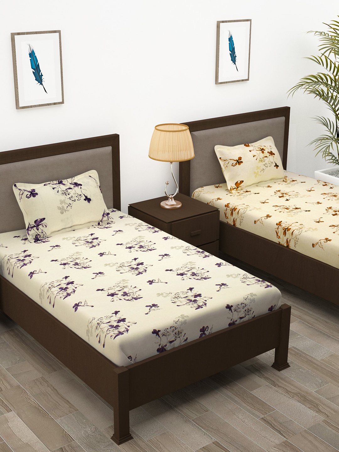 Story@home Adults Cream & Brown Floral 200 TC 2 Single Bedsheet with 2 Pillow Covers
Story@home Adults Cream & Brown Floral 200 TC 2 Single Bedsheet with 2 Pillow Covers