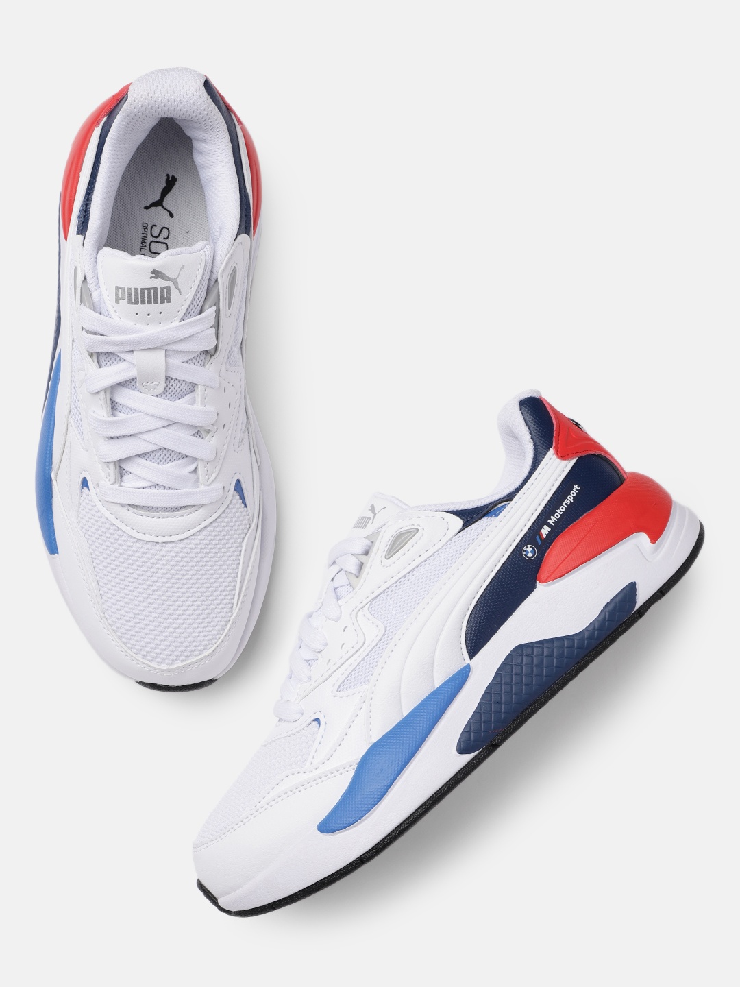 PUMA Motorsport Unisex White & Blue X-Ray Speed Sneakers