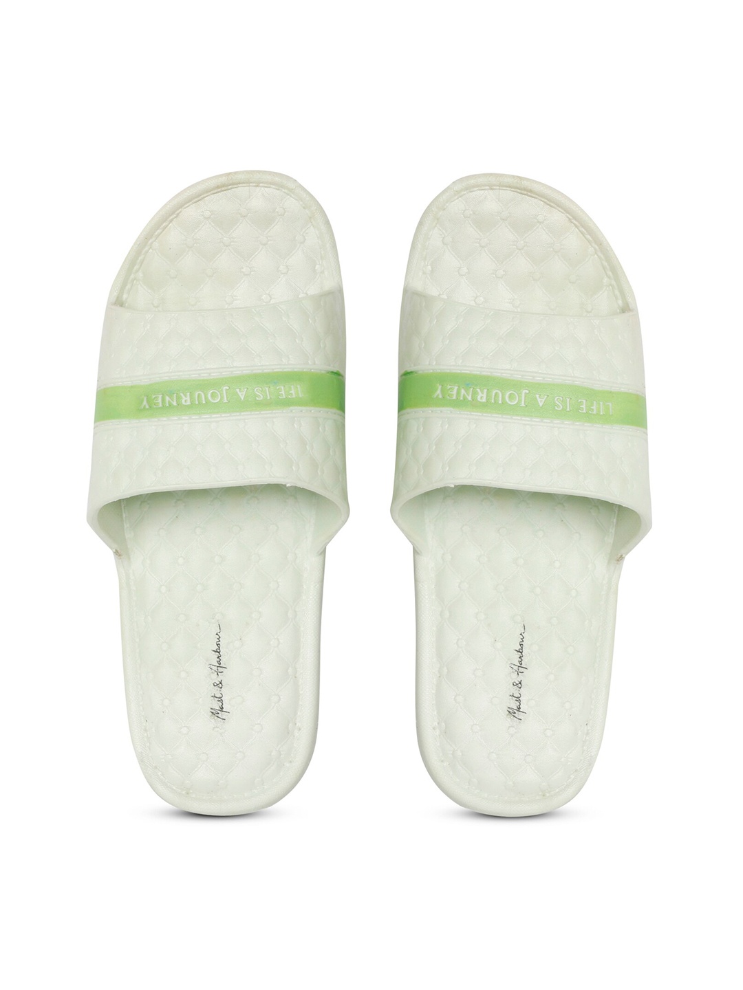 Mast & Harbour Women Green Sliders