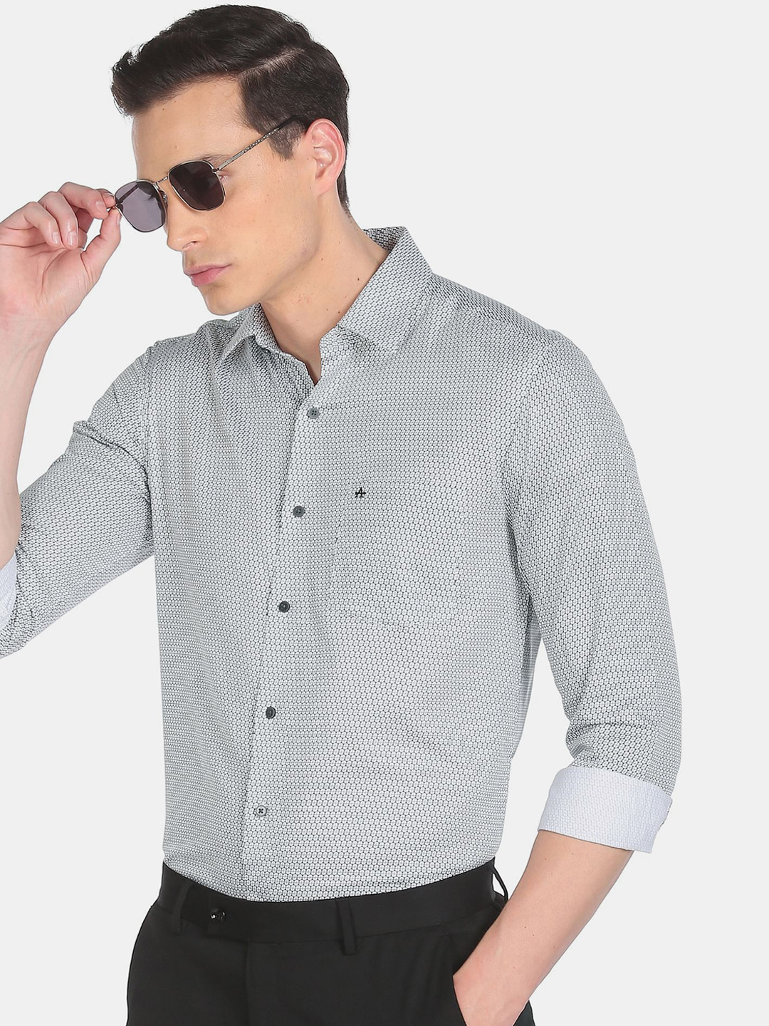 Arrow New York Men White Slim Fit Printed Formal Shirt
Arrow New York Men White Slim Fit Printed Formal Shirt