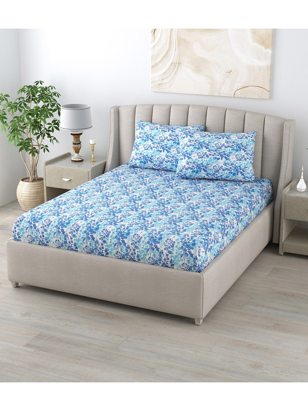 LINENWALAS Happy Sleeping Blue & White Floral 180 TC Single Bedsheet with 1 Pillow Covers
LINENWALAS Happy Sleeping Blue & White Floral 180 TC Single Bedsheet with 1 Pillow Covers