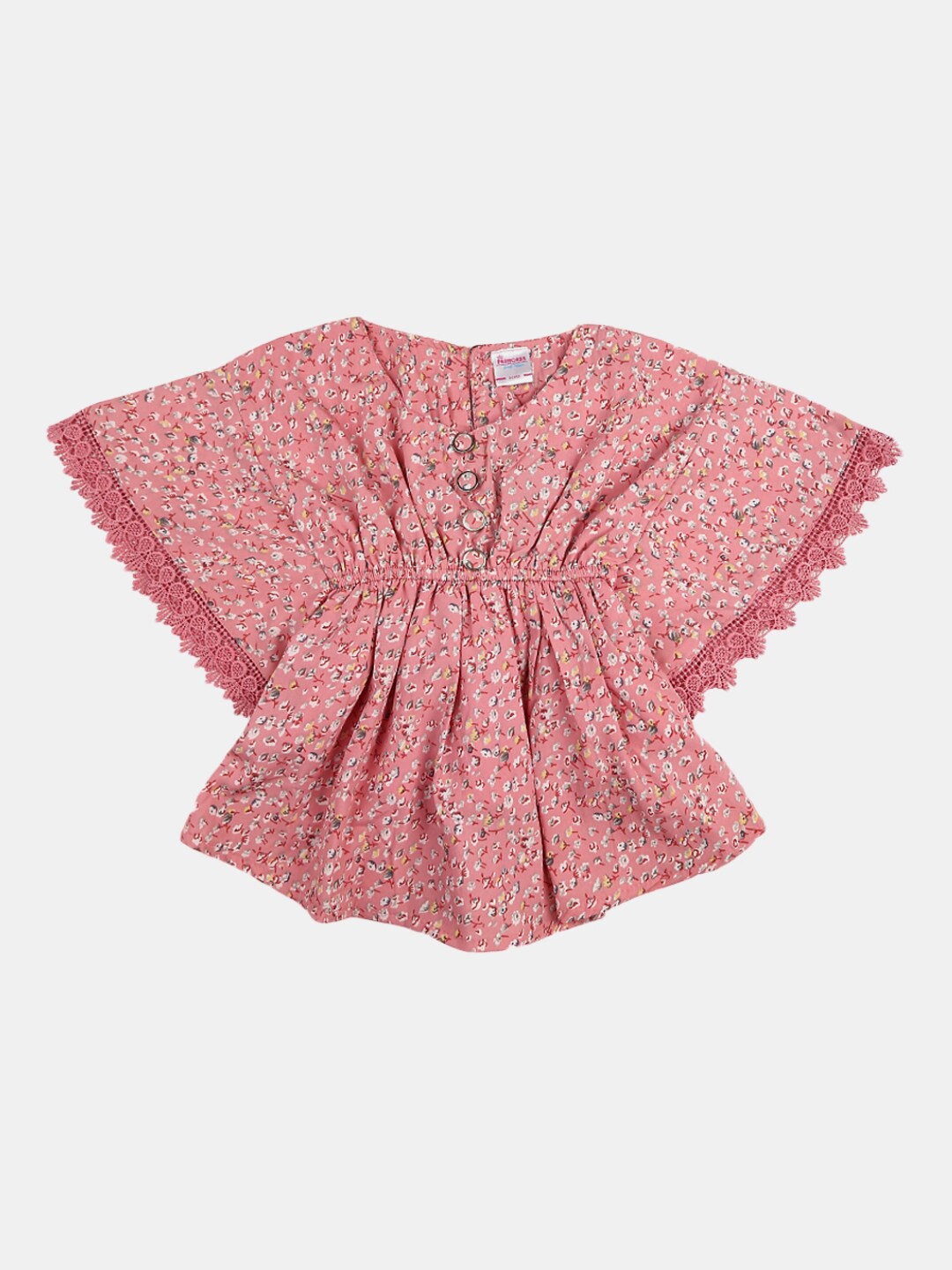V-Mart Pink Floral Print Kaftan Top