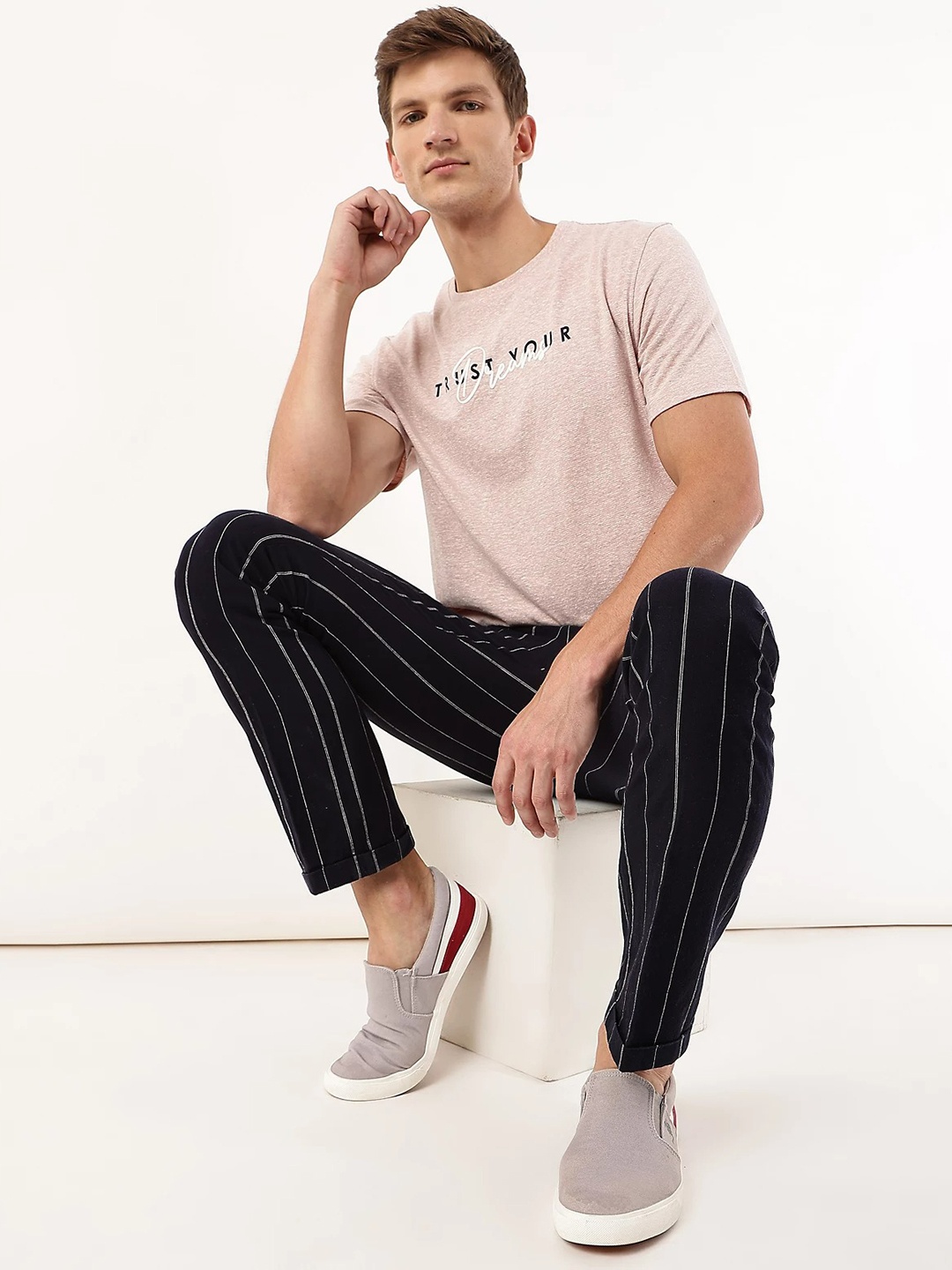 Marks & Spencer Men Pink T-shirt