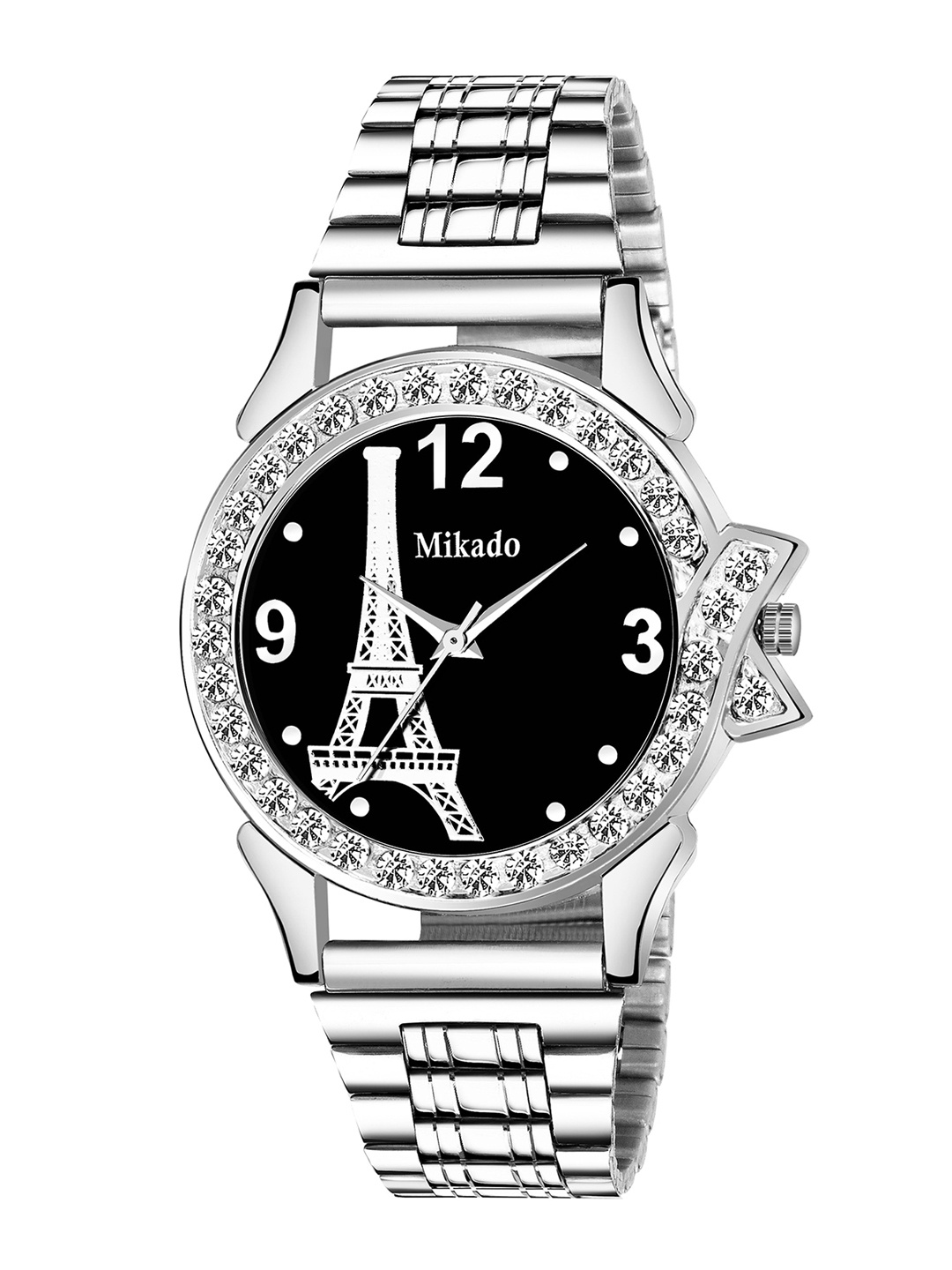 Mikado Women Black Dial & Stainless Steel Analogue Watch-Black Paris Love-Multi-Color
Mikado Women Black Dial & Stainless Steel Analogue Watch-Black Paris Love-Multi-Color