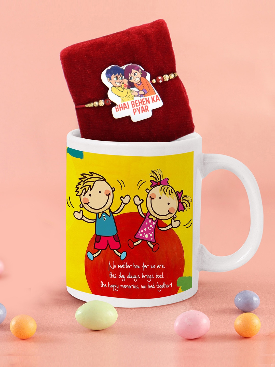 TIED RIBBONS Kids Multicoloured Cartoon Rakhi with Printed Coffee Mug Gift Set, Multi
TIED RIBBONS Kids Multicoloured Cartoon Rakhi with Printed Coffee Mug Gift Set, Multi
