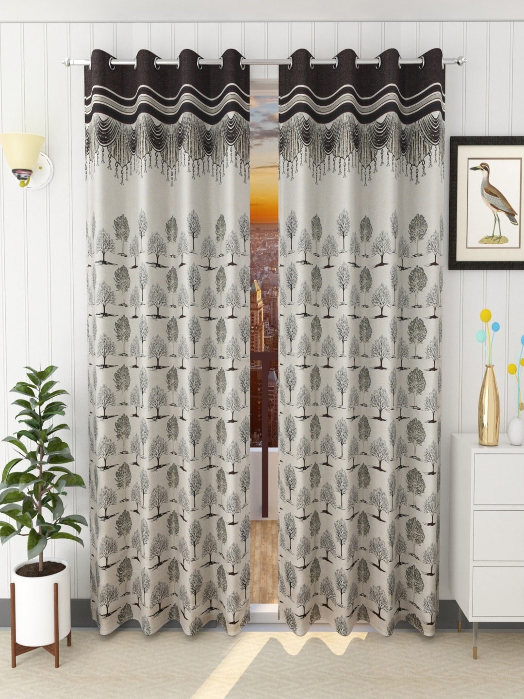 Homefab India Brown & Black Pack of 2 Ethnic Motifs Room Darkening Long Door Curtain
Homefab India Brown & Black Pack of 2 Ethnic Motifs Room Darkening Long Door Curtain