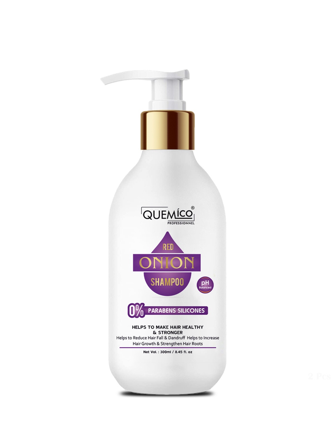Quemico Professionnel Red Onion Shampoo for Hair Growth & Hair Fall Control - 300ml, White
Quemico Professionnel Red Onion Shampoo for Hair Growth & Hair Fall Control - 300ml, White