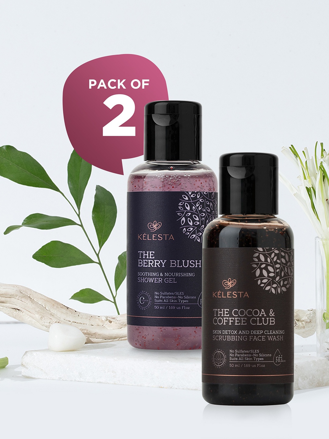 KELESTA Set of The Cocoa & Coffee Club Facewash 50 ml - The Berry Blush Shower Gel 50 ml, Brown
KELESTA Set of The Cocoa & Coffee Club Facewash 50 ml - The Berry Blush Shower Gel 50 ml, Brown