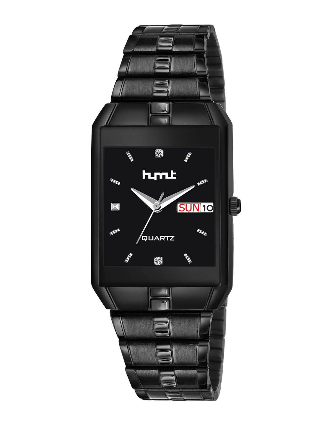 HYMT Men Black Dial & Black Stainless Steel Bracelet Style Straps Analogue Multi Function Watch
HYMT Men Black Dial & Black Stainless Steel Bracelet Style Straps Analogue Multi Function Watch
