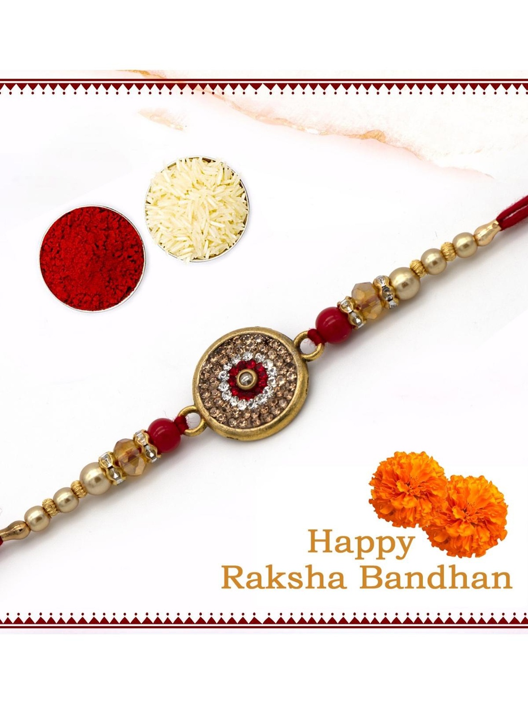 YOUSTYLO Kids Multicoloured Stone Studded Rakhi with Roli Chawal & Greeting Card, Red
YOUSTYLO Kids Multicoloured Stone Studded Rakhi with Roli Chawal & Greeting Card, Red