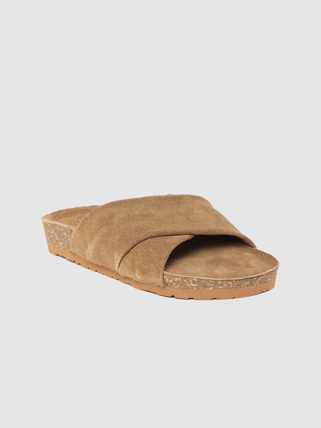 SEVDAH Women Beige Open Toe Ethnic Flats