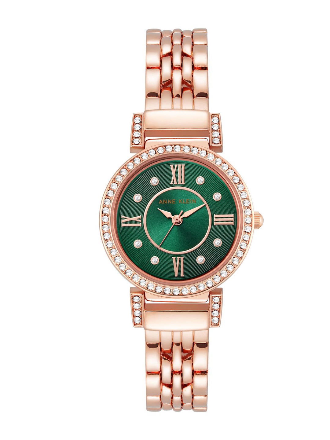 ANNE KLEIN Women Green Embellished Dial & Stainless Steel Bracelet Style Straps Analogue Watch AK3908GNRG
ANNE KLEIN Women Green Embellished Dial & Stainless Steel Bracelet Style Straps Analogue Watch AK3908GNRG