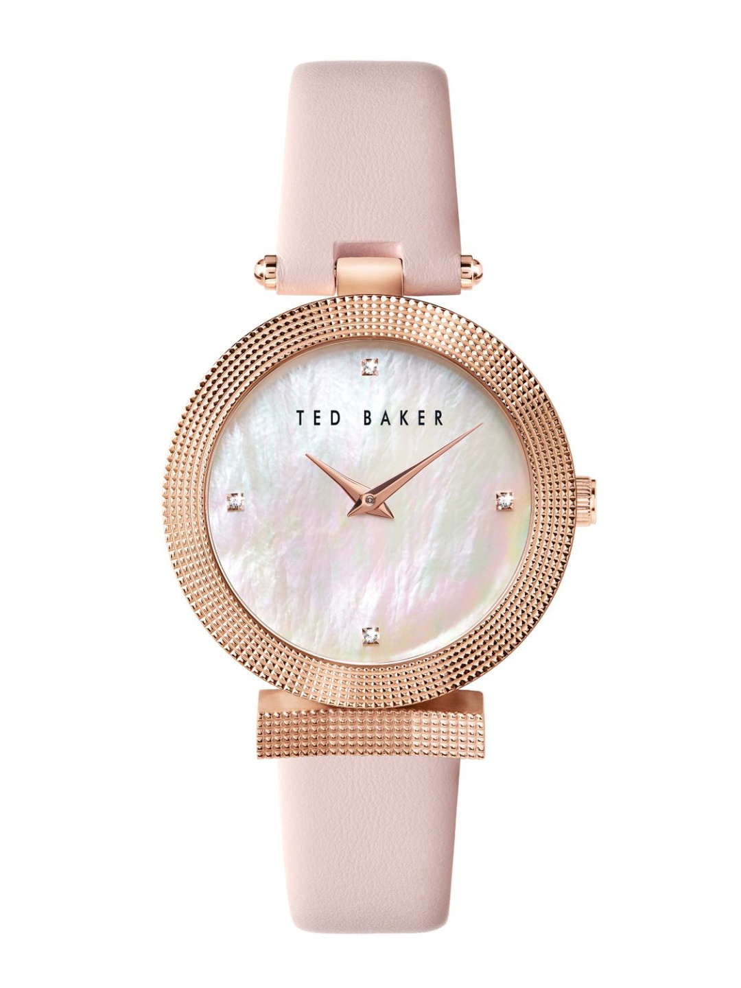 Ted Baker Women White Embellished Dial & Pink Leather Straps Analogue Watch BKPBWF005
Ted Baker Women White Embellished Dial & Pink Leather Straps Analogue Watch BKPBWF005