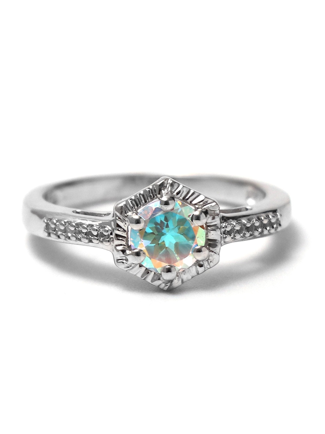 HIFLYER JEWELS 925 Sterling Silver Rhodium-Plated Silver-Toned & White Topaz-Studded Finger Ring
HIFLYER JEWELS 925 Sterling Silver Rhodium-Plated Silver-Toned & White Topaz-Studded Finger Ring