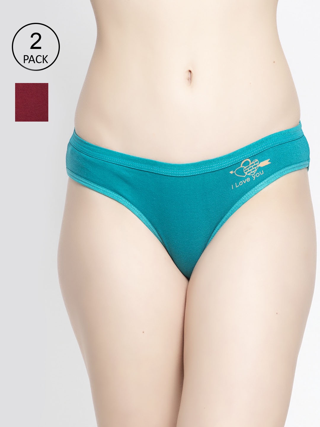 GRACIT Women Pack of 2 Maroon & Turquoise Blue Solid Cotton Hipster Briefs LP32-14-20-S
GRACIT Women Pack of 2 Maroon & Turquoise Blue Solid Cotton Hipster Briefs LP32-14-20-S