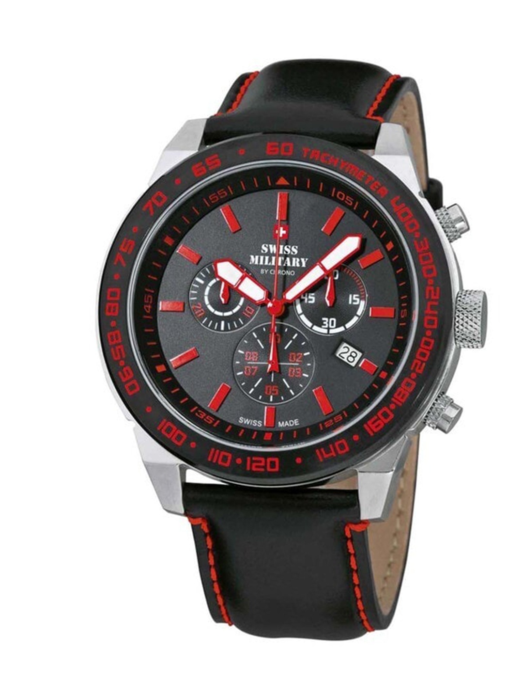 Swiss Military by Chrono Men Black Printed Dial & Black Leather Straps Analogue Chronograph Watch
Swiss Military by Chrono Men Black Printed Dial & Black Leather Straps Analogue Chronograph Watch