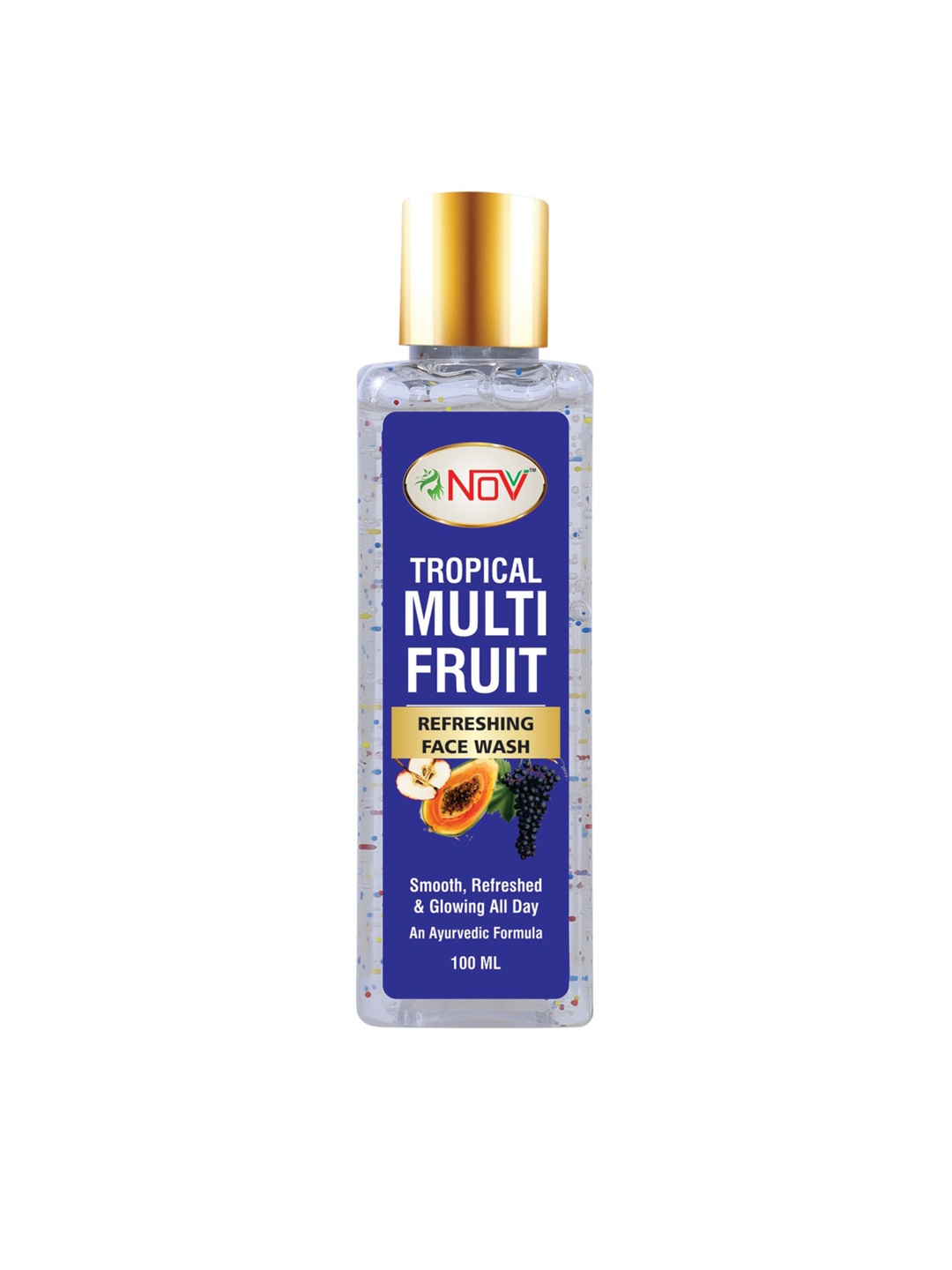 Novvi Tropical Multi Fruit Refreshing Face Wash for Smooth & Glowing Skin - 100 ml, Blue
Novvi Tropical Multi Fruit Refreshing Face Wash for Smooth & Glowing Skin - 100 ml, Blue