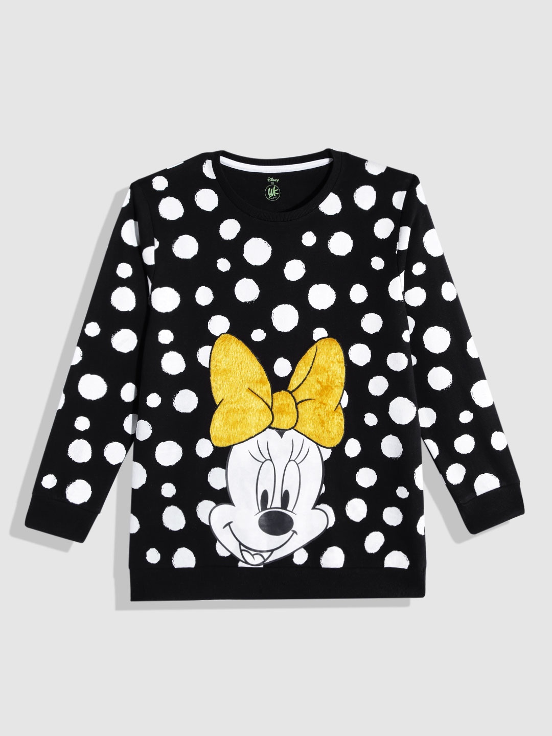 YK Teen Girls Black & White Polka Dot Minnie Mouse Printed Faux Fur Applique Sweatshirt
YK Teen Girls Black & White Polka Dot Minnie Mouse Printed Faux Fur Applique Sweatshirt