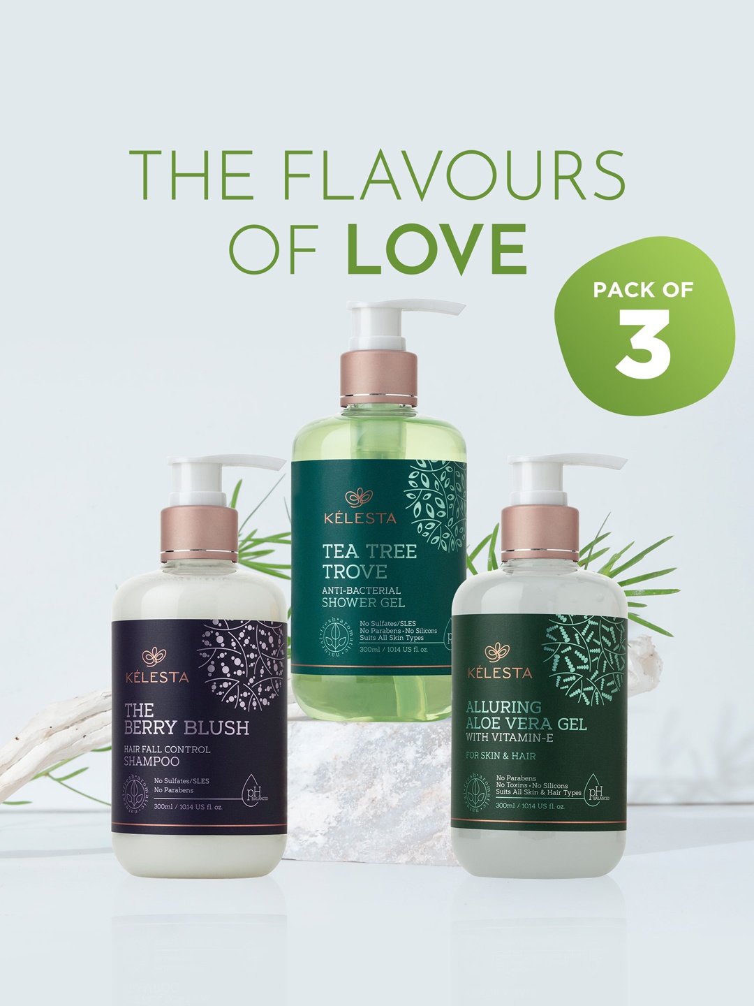 KELESTA Set Of 3 Pure Aloe Vera Gel, Natural Tea Tree Shower Gel & Shampoo Beauty Gift Set, Na
KELESTA Set Of 3 Pure Aloe Vera Gel, Natural Tea Tree Shower Gel & Shampoo Beauty Gift Set, Na